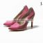 OP16 fashion stylish blue and Pink young women high heel pointy toe dress shoes for women style                        
                                                                                Supplier's Choice