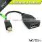 Mini DisplayPort male to DisplayPort Female Adapter in Black - 4K Resolution Ready