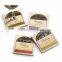Eco-friendly natural marble cork coaster for glass cup