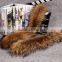 Wholesale natural Raccoon Fur Hood Trim / Detachable Fur Collars / Fur Scarf