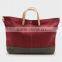 pretty canvas tote bag leather handle for women