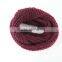 Stock Item cheap knit neck warmer circle scarf burgundy loop scarf
