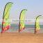 130g knitted polyester beach banner fiberglass pole cross base