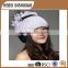 Promotion Fashion Lady Plush Rabbit Fur Hats For Winter