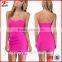 2016 designer-one-piece-party-dress off shoulder Backless Pleated evening Dress
