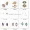 Wholesale Jewelry 14*8.8mm Round New Design Gold Plated Brass Bezel Connectors Gemstones Accessories -P10539