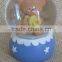 Hot sale eco-friendly warm color baby series snow globes wholesale