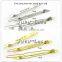 Gold flat metal hair clip, alligator prong hairpin, bobby pin, simple clamp, Barrette