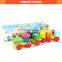 Hot selling educational baby wooden train toy for sale