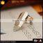 18k Gold Plated Cz Finger Nail Ring For Party Girls