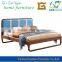 High Quality Nordic Design Dark Walnut Color Ash Wood Bed