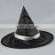 Black Halloween hats witch hat with white ribbon