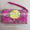 Wholesale Price Beautiful Color Clutch Bag Canvas Material Embroidery Clutch Bag