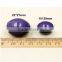 Bead porcelain purple 27x22mm oval.