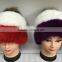 wholesale price winter lady knitted mink fur hat MH01