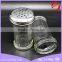 Glass salt and pepper shaker jar with shaker cap