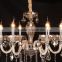 Upscale transparent crystal candle chandelier