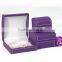 Purple Arc-shaped PU jewelry Case Gift box For gem Wholesale