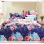 100% polyester 3d printed textile fabric with big flowers bedsheet of china
