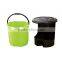 Multi-function House Fashion Creative Eco Friendly Colored Yellow Pink Plastic Trash Can