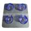 semi-circle natural slate coaster with overlay cobalt blue glass tumbler