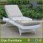 All-weather outdoor patio synthetic rattan chaise lounge chair