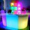 Modern fashion beautiful growing lighting curve waterproof plastic LED counter for bar/pub/club