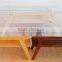 Home Furniture Tempered Glass High Quality Wooden Coffee Table