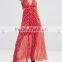 latest clothing OEM Cut-out side detail Tied front White Polka Dot Dress
