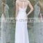 white chiffon full length high neck beaded india bridal dresses
