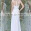 white chiffon full length high neck beaded india bridal dresses