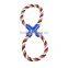 Durable Infinity Symbol Coffee Plastic & Cotton Pet Products Chew Molar Toy