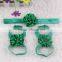 9 Pairs Baby Toddler Girl Flower Headbands & Barefoot Sock Sandal Shoes