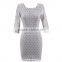 50s Vintage Dress Dots Rose Print Lace Up Back Rockabilly Dress