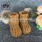 Factory Wholesale Lovely Shoes Plush Baby Booties With Rabbit Fur Ball