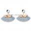 XP-TE-2103 Bohemia Seed Bead Tassel Romantic Magnetic Tassel Earrings for women