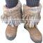YR761 fashion real Rabbit fur leg warmers with tassel