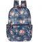 Cute Floral Canvas School Backpack Laptop Bag Travel Rucksack Casual Daypack