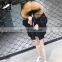 High Quilted Hood Jacket American Windproof Feather FDown Jacket for Women