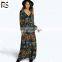 hot fashion ladies long sleeve fancy maxi dress