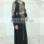 Wholesale Muslim Evening Dresses Muslin Black Abaya Pure Polyester Moss Crepe Satin