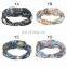 Women's hair bands Bohemian Style turban Headband with leaves prinitng cross hairwrap
