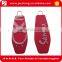Red clear pvc fancy zip slider bags with embossed logo