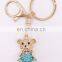 Brand Design Crystal Rhinestone Bear Shape Key Chain