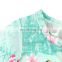 2019 New Arrival Mint Floral Ruffled snaps One Piece smocked romper