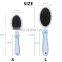New Design Pet Deshedding Tool Grooming Comb Double Sided Pin Brush with Silicone Hand Pet Dog Comb