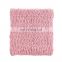 Heavy Cozy Premium Pink Chunky Handmade Knit Yarn Wool Blanket for Bedroom deco