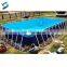 Outdoor water game inflatable rectangular metal steel frame swimming pool outdoor & accessories