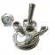 mirror polish sanitary hemispherical cap sight glass with light pressure gauge for collection tank