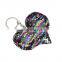 Reflective Peach Heart Cute Key Chains Chain Colorful Sequins Love Bag Car Key Chains For Women Pendant